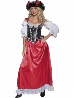 Kostým pro pirátku - dlouhé šaty