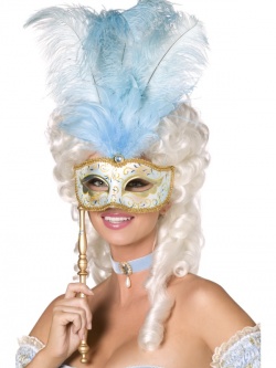 Maska v barokním stylu - modrá