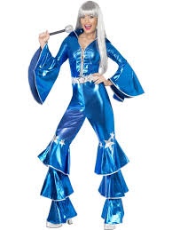 Kostým ze 70.let - dámský modrý