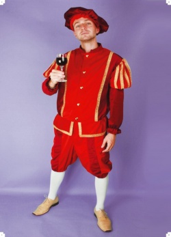 Kostým pro prince - červená barva