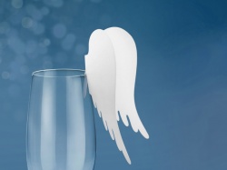 Dekorace - křídla na sklenice