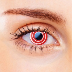 Kontaktní čočky - červená spirála